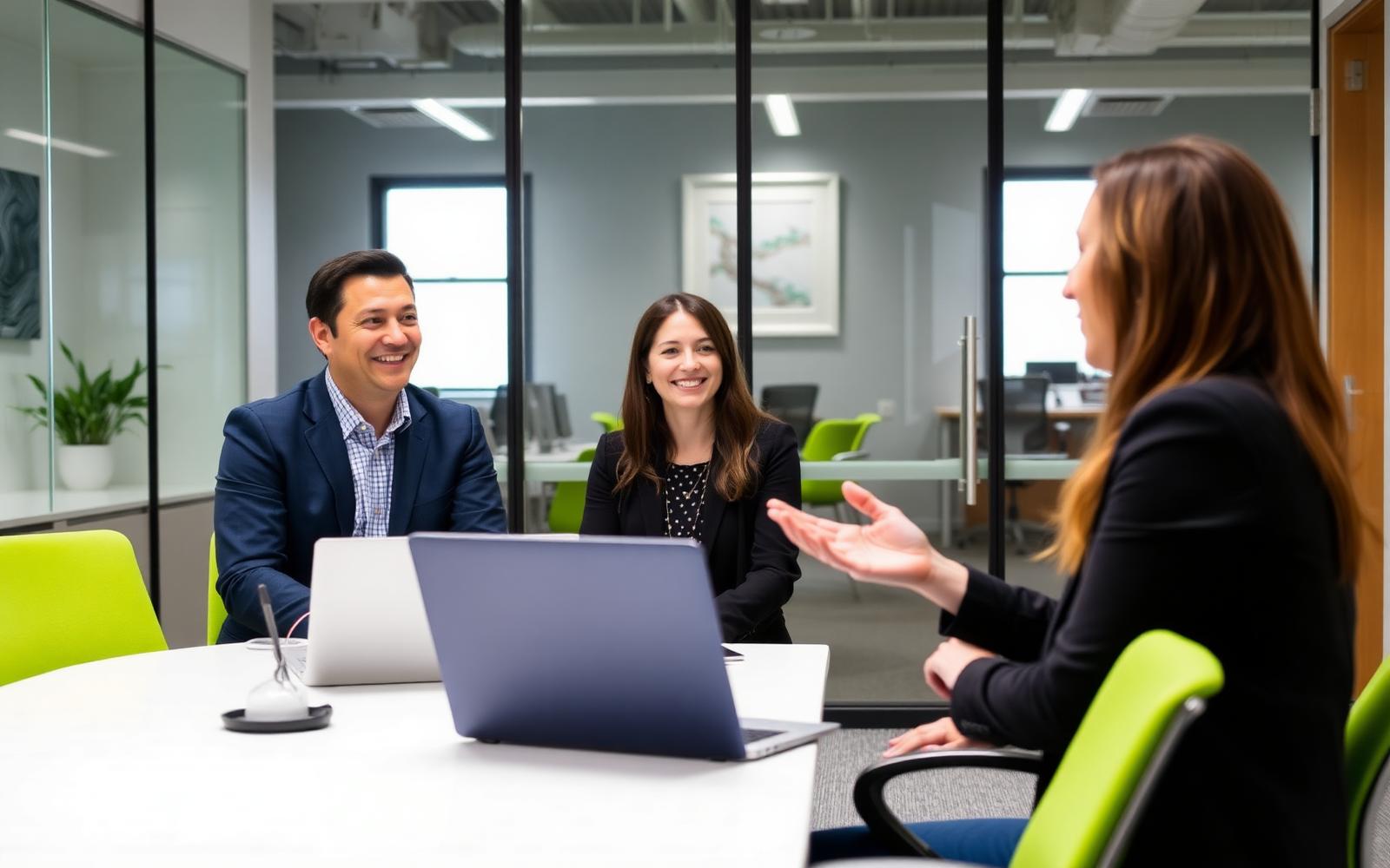 Hiring manager interviewing a technology consultant